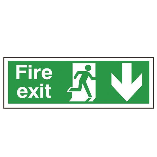Picture of Fire Exit Down Arrow Sign