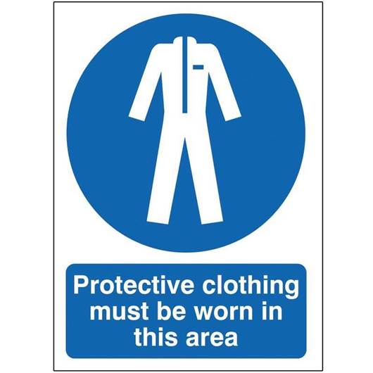 Picture of Protective Clothing Must Be Worn In This Area Sign