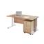 Picture of Maestro Desking - Straight Desk Bundle with 2 Drawer Pedestal - White Worktop
